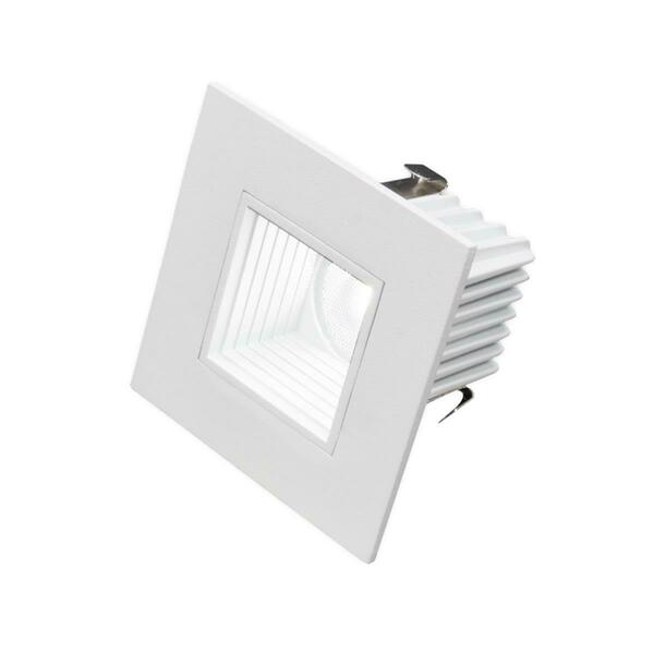 Nicor Lighting 2 in. Square LED Downlight with Baffle Trim in White - 3000K DQR2-10-120-3K-WH-BF